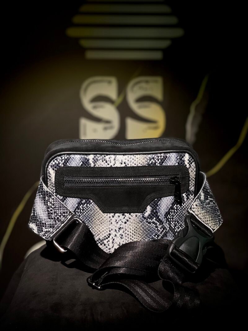 The Arctic Venom-White Python Texture Crossbody - Image 4