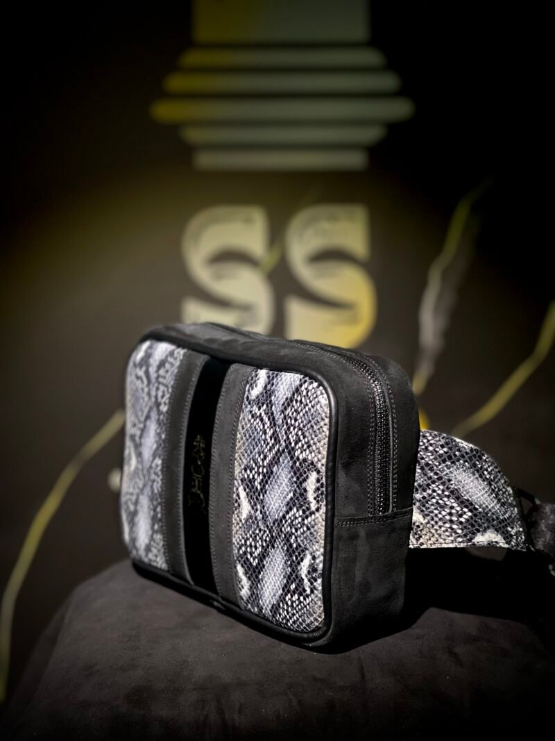 The Arctic Venom-White Python Texture Crossbody - Image 3