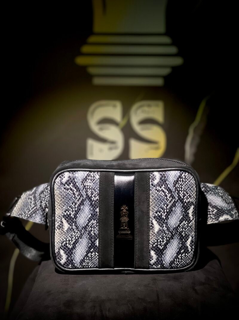 The Arctic Venom-White Python Texture Crossbody - Image 2