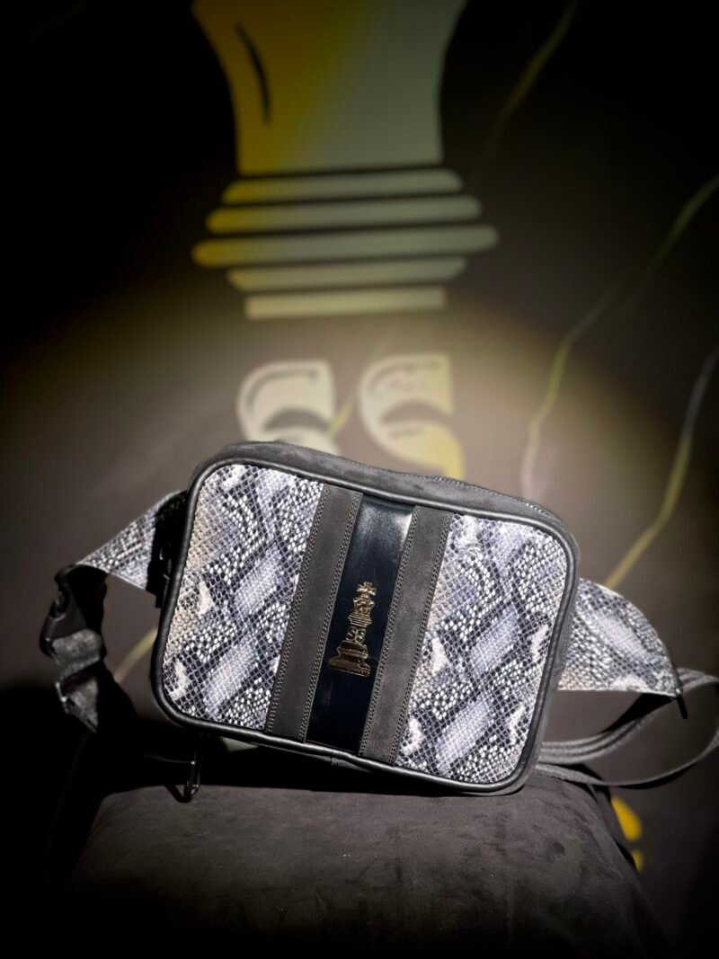 The Arctic Venom-White Python Texture Crossbody